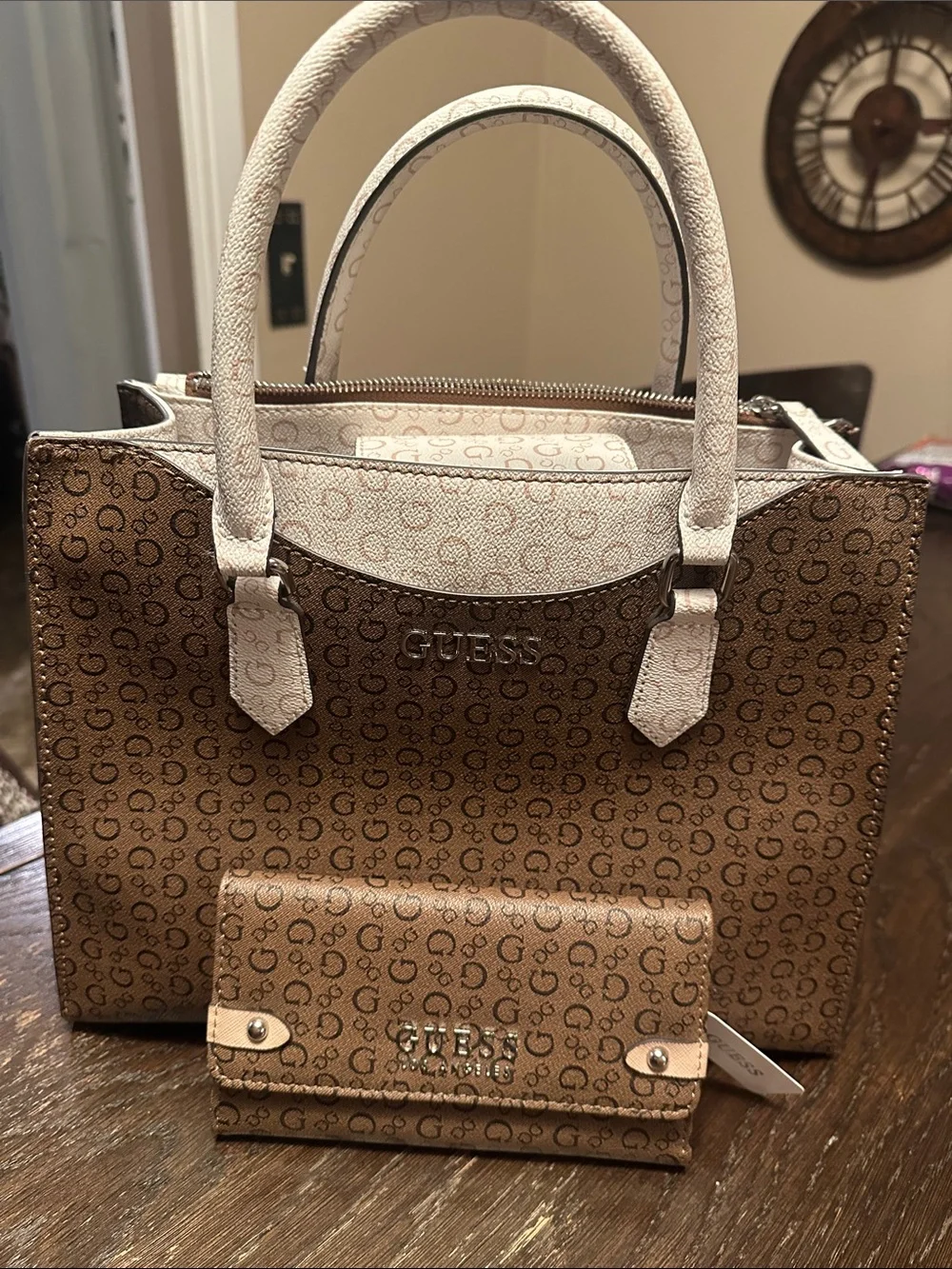Guess monogram tote